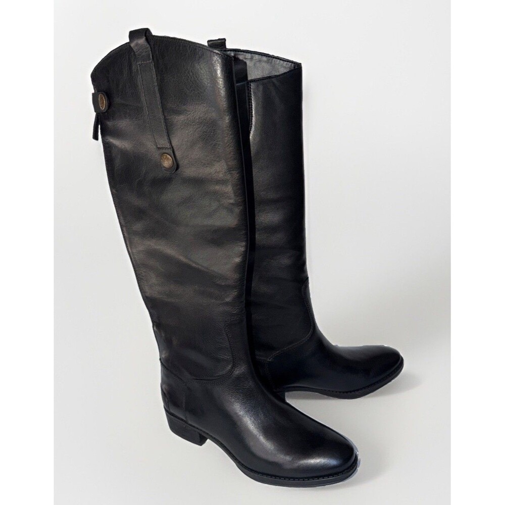 NWOB Womens Sam Edelman Penny Tall Riding Boots Black Sz 6 M